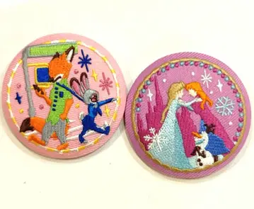 주토피아 안나 자수 캔뱃지 디즈니