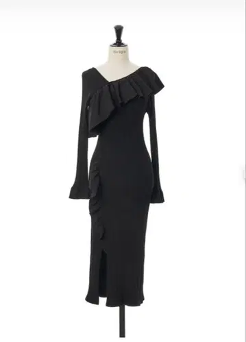 Herlipto 러플 랩 립 니트 드레스