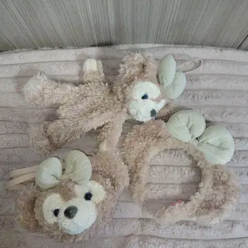 디즈니 셰리메이 머리띠 패스케이스 봉제인형 파우치 세트