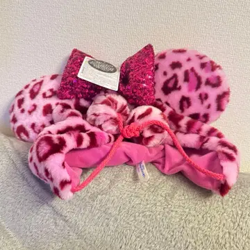 디즈니 리조트 레오파드 무늬 팬캡 핑크 레오파드 미니 랜드