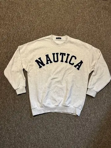 NAUTICA 그레이 로고 맨투맨 L 사이즈