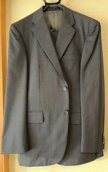 ISPRESE 스트라이프 비즈니스 정장 그레이