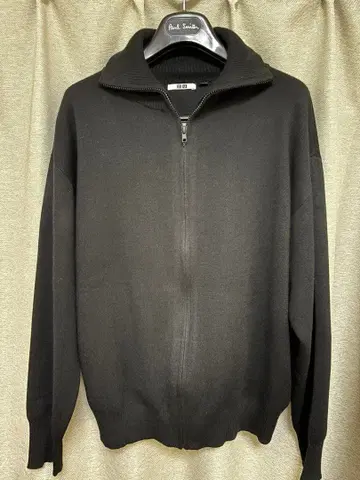 UNIQLO U 블랙 니트 XL 집업