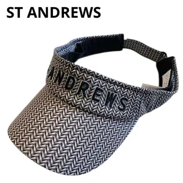 새상품급 세인트앤드류스 ST ANDREWS 바이저 그레이 기하학 패턴