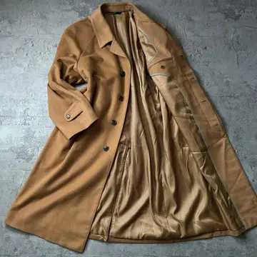 일본제 빅 사이즈 캐시미어 100 카멜 롱 체스터 코트