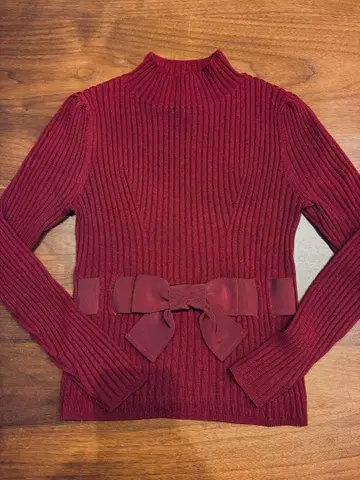 M'SGRACY 리본 포함 리브 편직 스웨터 프랑코 페라로 유키 토리이