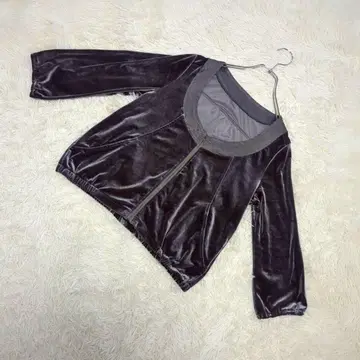 페이하 블루 Ph Blue 벨로아 집업 상의 M 짙은 퍼플