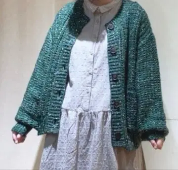 SM2 사만사 모스모스 컬러 네프 로 게이지 가디건 새상품 그린