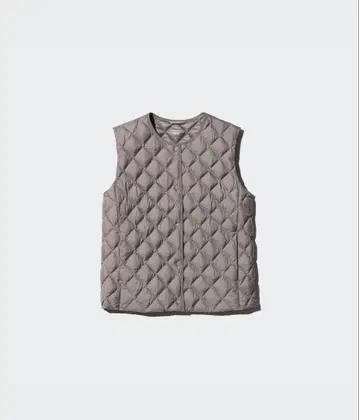 유니클로 웜 패디드 퀼팅 베스트 그레이 460910 L