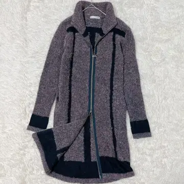 츠모리치사토 알파카 혼방 롱 니트 코트 가디건 집업 2