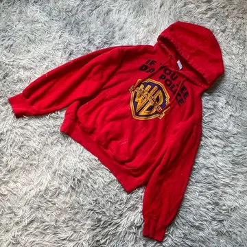 워너 브라더스 프린트 후드티 빨간색 WARN A BROTHER