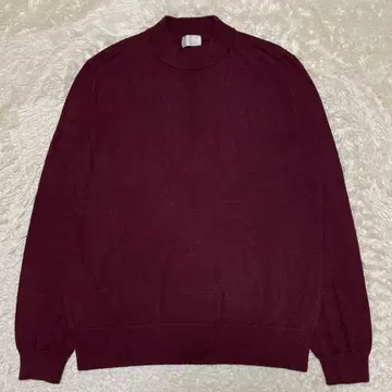 EDIFICE 모크넥 캐시미어 니트 스웨터 와인 레드 M 사이즈