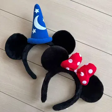 데이트에! 미니 마우스 & 미키마우스 머리띠 세트