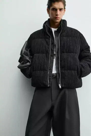 ZARA 자라 크롭 퍼프핏 자켓 L 사이즈