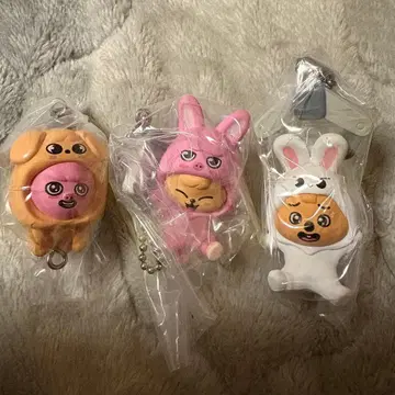 SKZOO 집게로 집어 연결하는 마스코트 3개