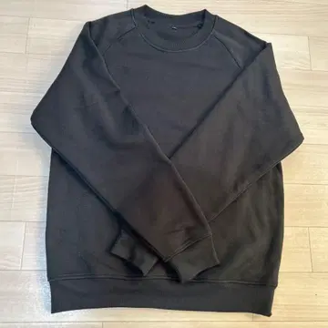 블랙 래글런 슬리브 트레이닝복 S