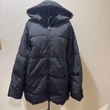 KIABI 다운 자켓 후드 부착 블랙