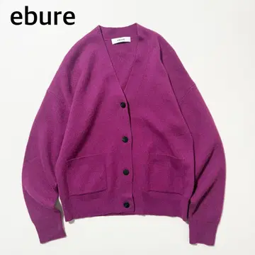 ebure 에부르 가디건 두꺼운 원단 울 퍼플 V넥