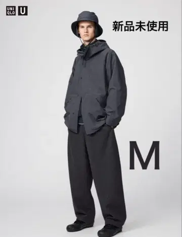 UNIQLO U 브러쉬드 맨투맨 와이드 팬츠 M 다크 그레이