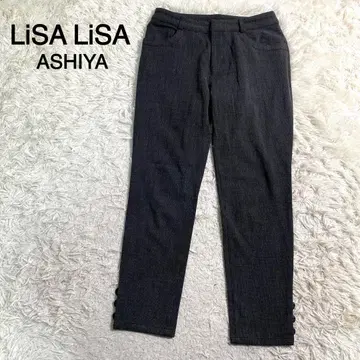 LiSA LiSA ASHIYA 그레이 컬러 캐주얼 슬랙스