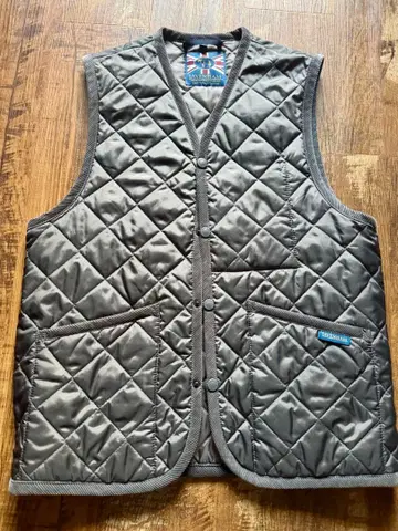 LAVENHAM 그레이 퀼팅 베스트 M 38