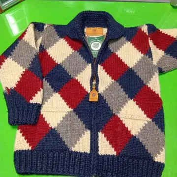 CANADIAN SWEATER 다이아몬드 패턴 가디건