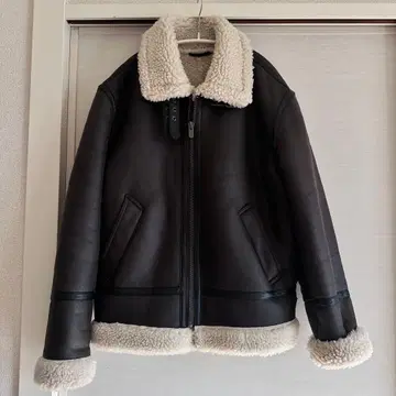 미사용급 ZARA 페이크 무스탕 보아 자켓 플라이트 자켓 B-3