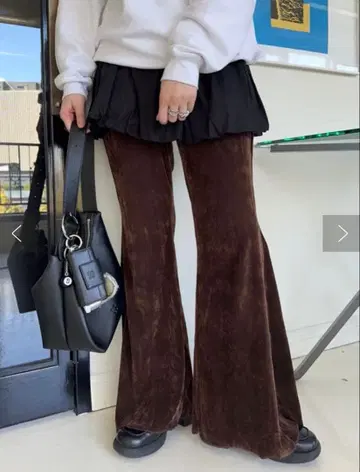 Kastane 튤 벨로아 팬츠 브라운