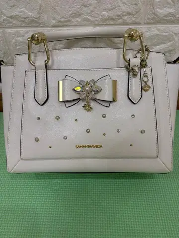 SAMANTHAVEGA 화이트 핸드백