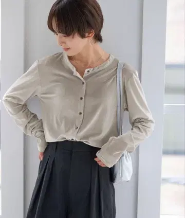 relume 시어 벨로아 크루넥 가디건