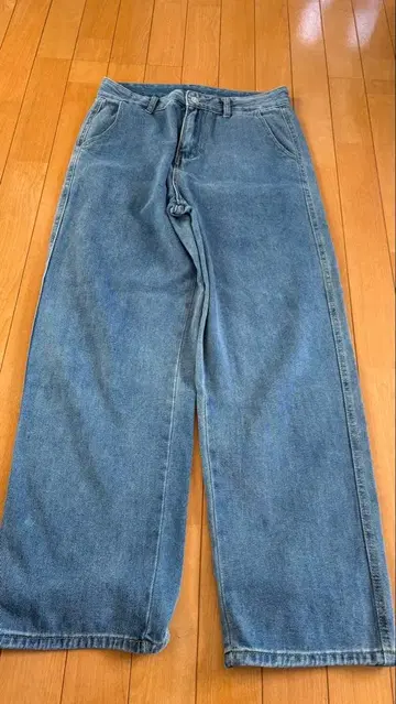 와이드 레그 데님 팬츠 라이트 블루