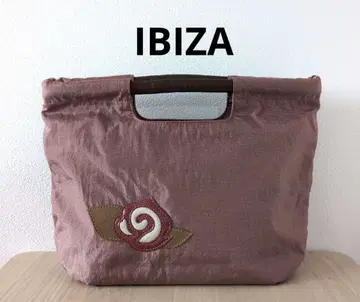 IBIZA 이비자 나일론 x 가죽 토트백 장미 모티브