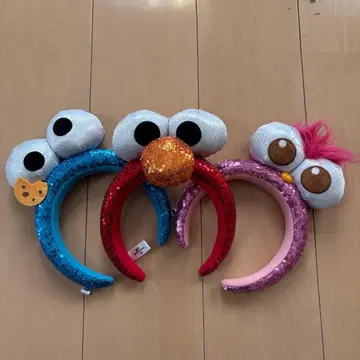 엘모 쿠키 몬스터 머리띠 3개 세트