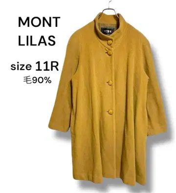MONT LILAS 체스터 코트 M 사이즈 모 90% 일본제 카멜 계열