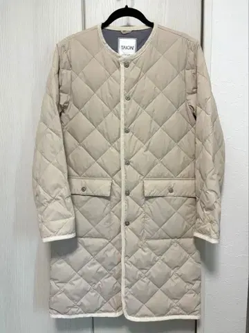 [ SHIPS any 별주 ] TAION: 파이핑 노카라 퀼팅 코트