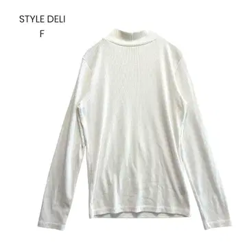 [ STYLE DELI ] 리브 니트 모크넥 긴팔 베이직 F 1225