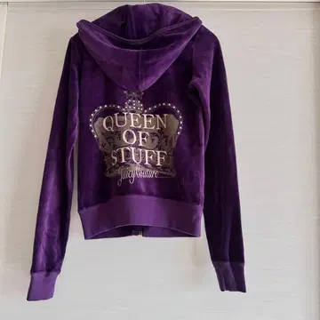 쥬시 꾸뛰르 풀 집업 후드티 퍼플