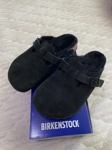 버켄스탁 보스턴 셰어링 스웨이드 블랙 36 23cm