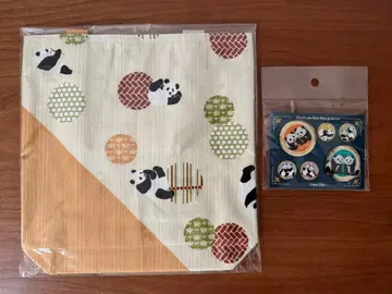 우에노 동물원 팬더 샤오샤오 레이레이 핀 배지 미니 백