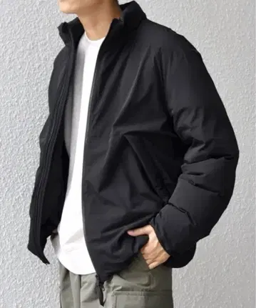 SHIPS any 슈퍼 스트레치 스탠드 칼라 다운 블루종