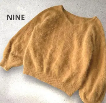 NINE 머스타드색 모헤어풍 스웨터