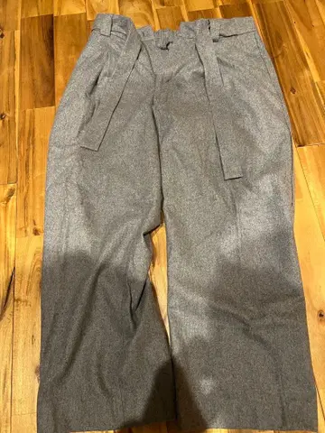 MAISON FLANEUR 그레이 와이드 팬츠