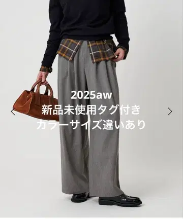 미사용 새상품 BEAUTY&YOUTH 울 블렌드 턱 팬츠