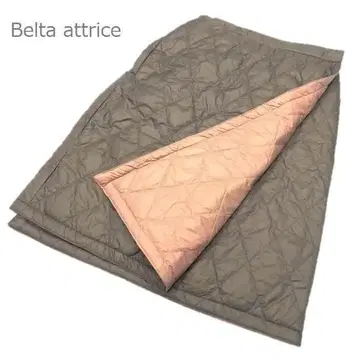 M-L 라이트 다운 랩 스커트 미들 기장 7251016 카키 x 카멜