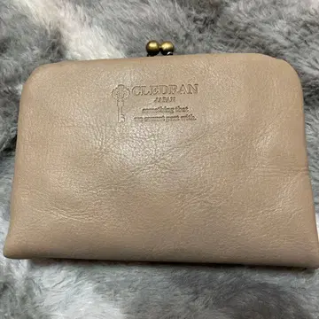 CLEDRAN 베이지 이단 접이식 지갑