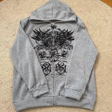 그레이 후드티 L