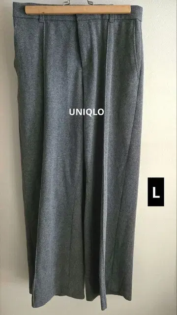 유니클로 브러쉬드 저지 와이드 팬츠 04 GRAY