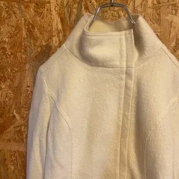 AE9351 INDIVI 하이넥 아우터 화이트 여성용 38 60