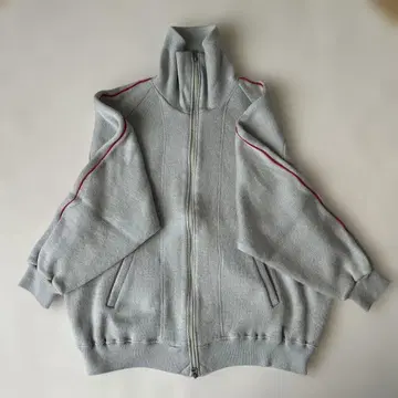 본넬 그레이 하이넥 저지 빈티지 레트로