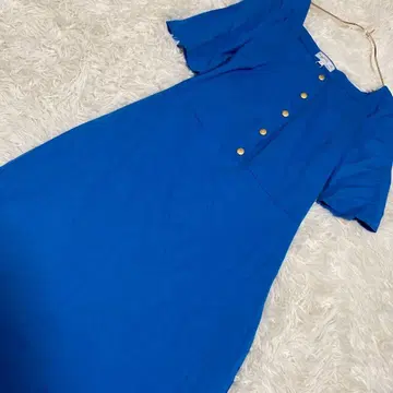 [ 새상품급 ] agnes b. 원피스 블루 2 귀여운 버튼 고급